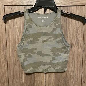 American Eagle camo crop top. Size XS